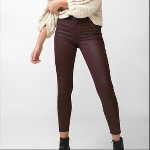 Express Coated Leather Ankle Legging High Rise